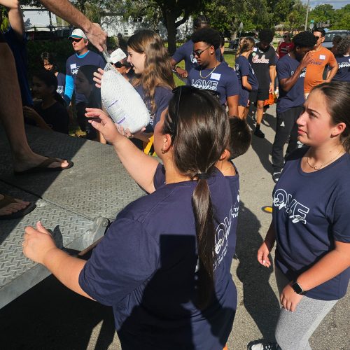 Turkey handed out back of truck