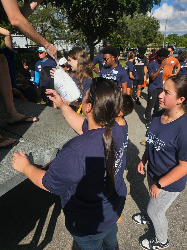 Turkey handed out back of truck