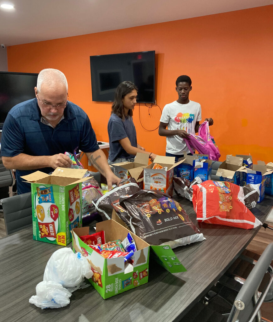 homes united the homeless projects helpers receive gifts from shopping care