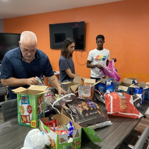 The homeless Projects donating for families