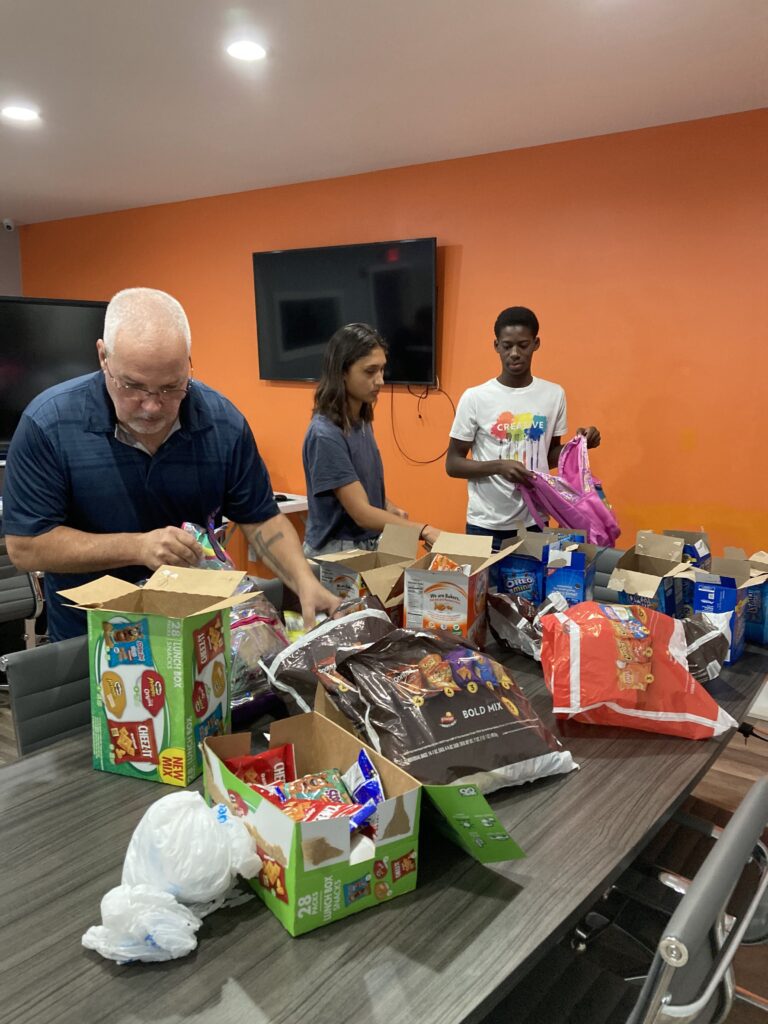 The homeless Projects donating for families