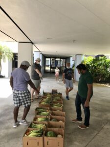 The homeless Projects vegetable donations