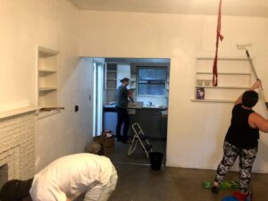 The homeless Projects volunteers Painting2